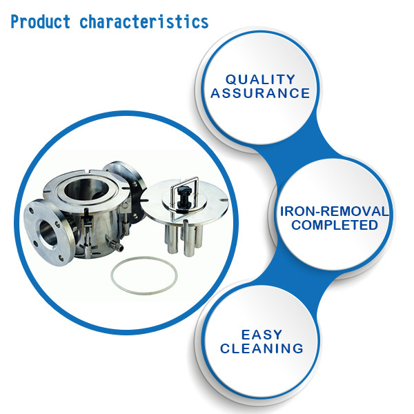 Manual Magnetic Separator Stainless Steel Pipeline Iron Remover For Ceramic Glaze / Body Slurry