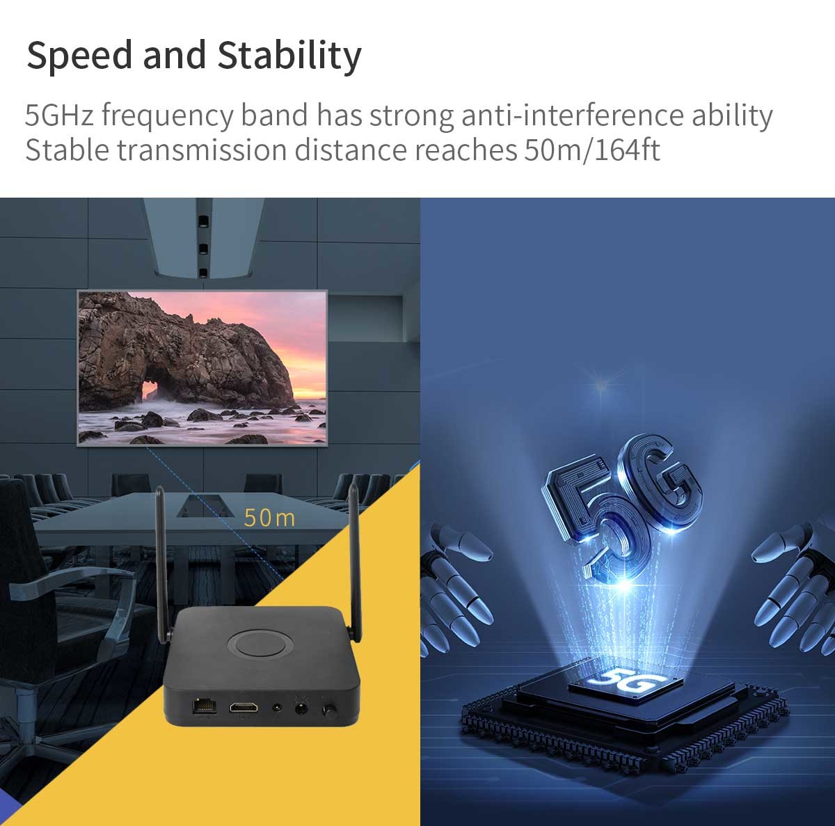 USB Wireless Presentation Dongle Click Share With 6mm Pixels