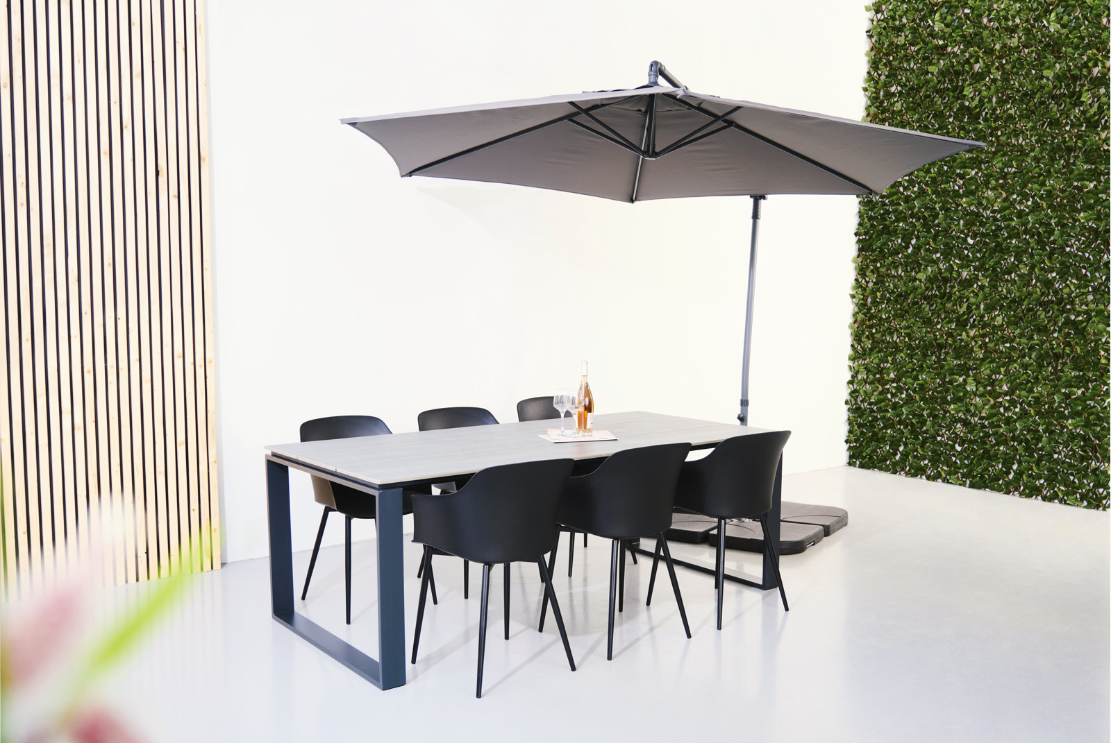 Specific Garden Set AJUNION 6 Seating Dining Table Set for Outdoor Dining and Leisure