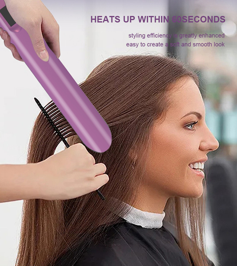 Flat Iron 2 In 1 Straightener Curler 45W With 3D Floating Plates