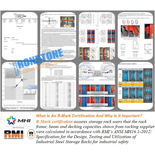 American RMI Certificated Heavy Duty Warehouse Pallet Rack