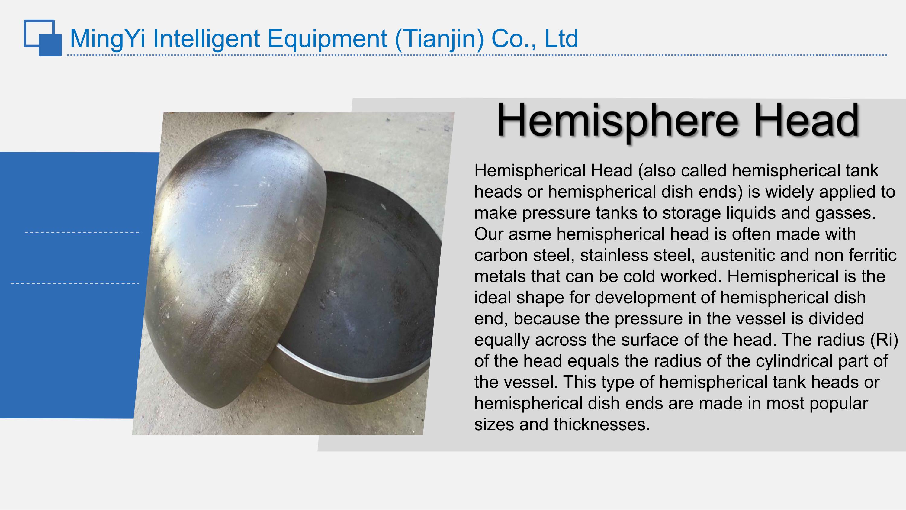 ASME Standard Flat Dished Head for Steel Hemispheres Dish Head Production Company