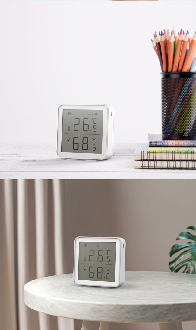4.5V LCD Tuya Wifi Thermometer 70m Communication Distance