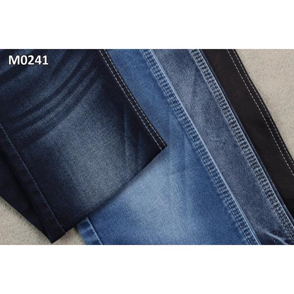 Stretch Cotton Fake Knit Denim Jeans Fabric With Double Layers 10.9 Ounce