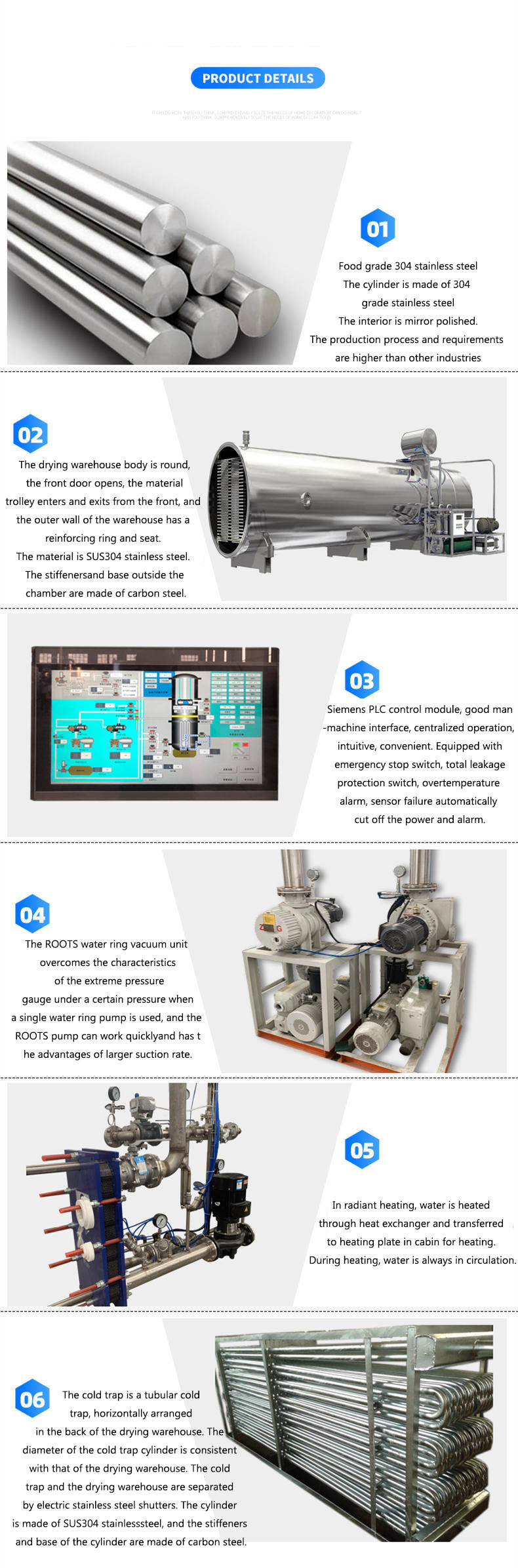 45kw Commercial Freeze Drying Machine 200kg Automatic Freeze Dried Food Equipment