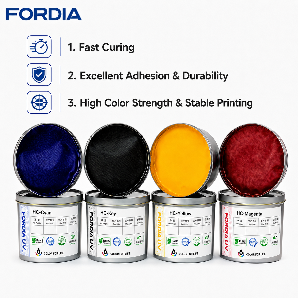 Weather Resistant UV Offset Printing Ink Cardboard Film Soy Based Low Odor