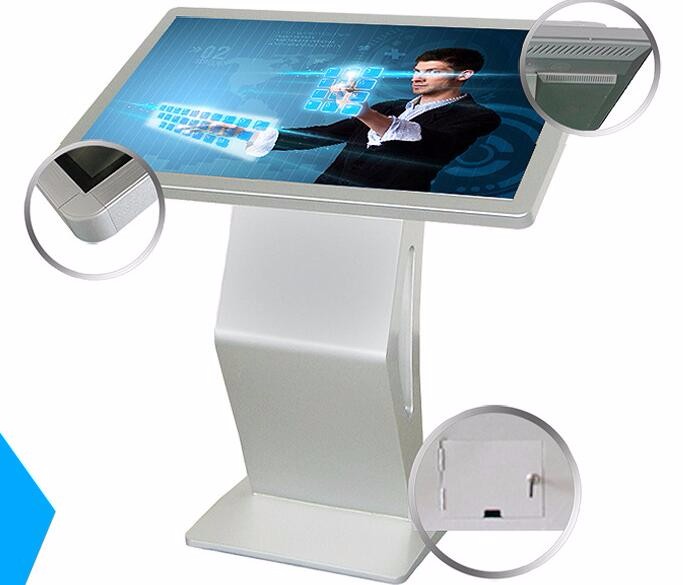 4K UHD 55" inch LCD Alone Floor standing computer touchscreen for advertising kiosk self-service terminal