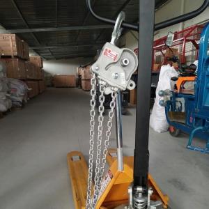 China 7.5 KN Aluminium Alloy Manual Chain Hoist / Overhead Line Stringing Equipment wholesale