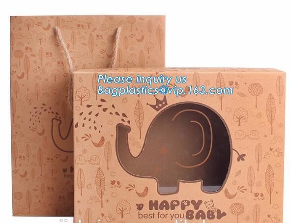Custom paper bag with handle coated white paper bag printing pattern flower carrier bag,Flower carrier paper bags with d