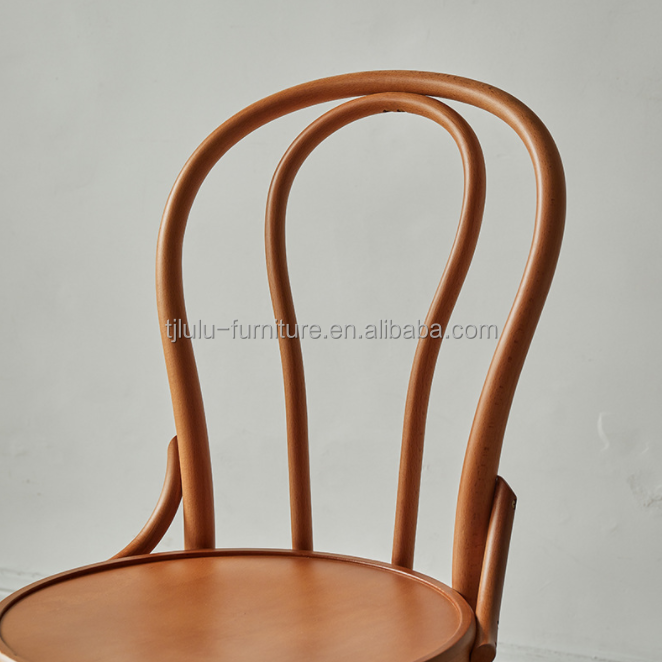 Custom Size Bentwood Stackable Dining Chairs in Mid Century French Thonet Style for Restaurants