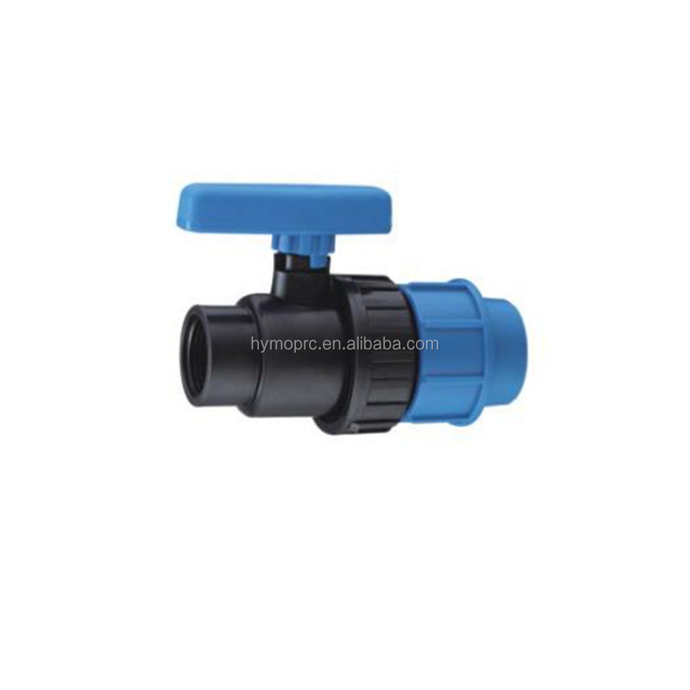 Plastic Valve Manufacture Long-Lasting 32mm Blue PP Compression Valve for Irrigation