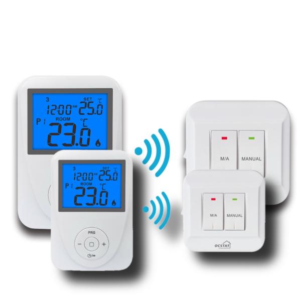 Quality Wireless Remote Sensor Controlled Thermostat / Domestic Programmable Thermostat for sale