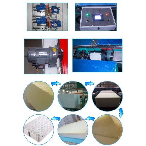Manual Vertical PU Foam Cutting Machine 1200mm Height 1.74kw