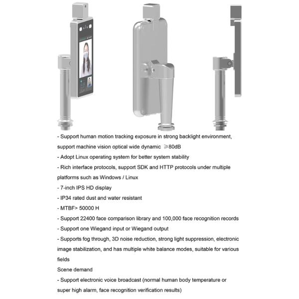 Body Temperature Test Linux Face Recognition Access Control With Hand Sanitizer Dispenser