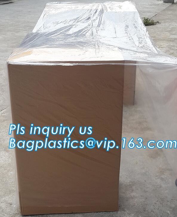 Customized Square Bottom or Side Guesst Plastic Protective Pallet Covers, 4 Mil Dust proof Clear Pallet Covers, BAGPLAST