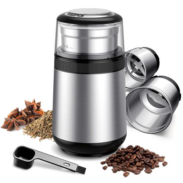 Quality Removable 2 Cups Coffee Maker 200W Multi Function Adjustable Electric Bean Grinder for sale