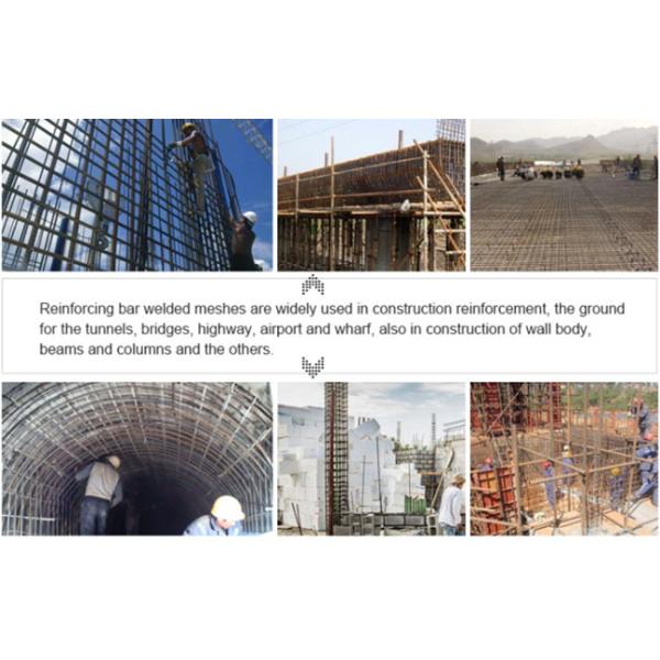 ASTM 185 250mm Deformed 10mm Rebar Mesh Sheets Rectangle SGS Customized