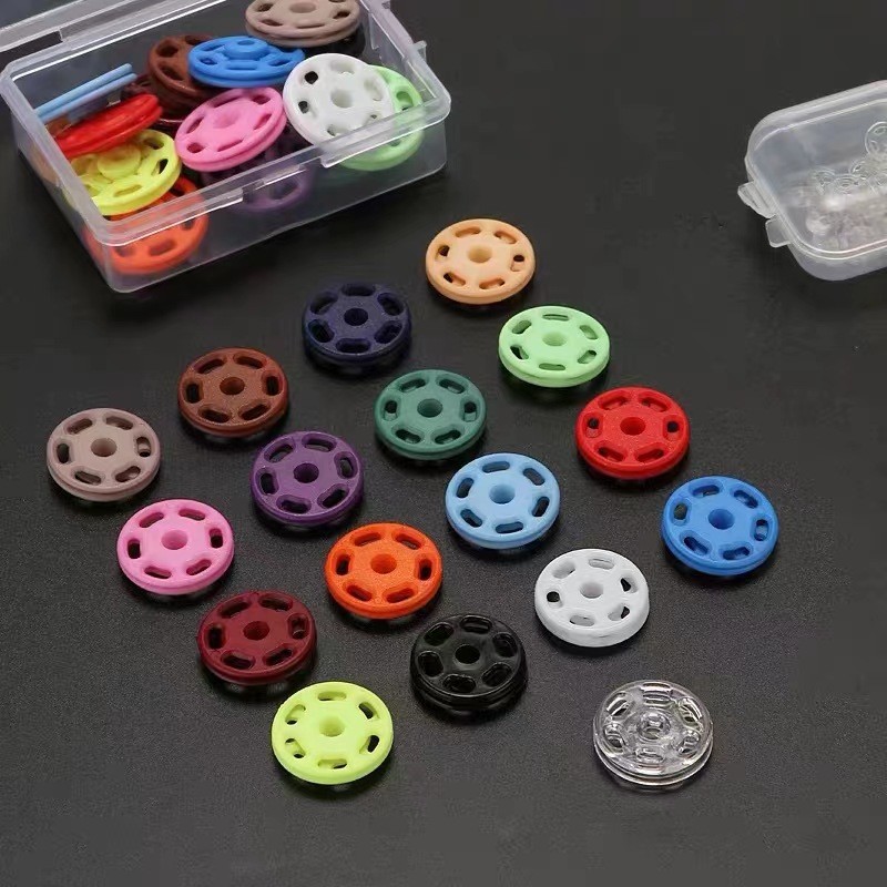 Plastic Polyester Snap Button Transparent Resin Buttons For set