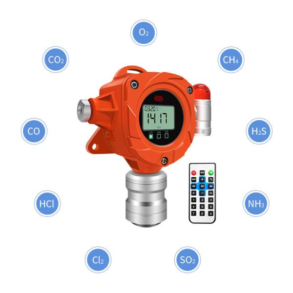 Quality Wall Mounted Fixed Gas Detector C2h6 So2 Gas Detector With Smart Sensor for sale
