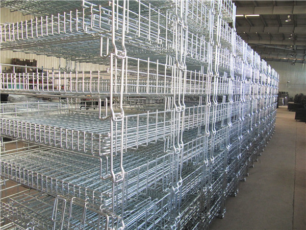 Foldable Industrial Wire Container Power Coated Rust Resistant