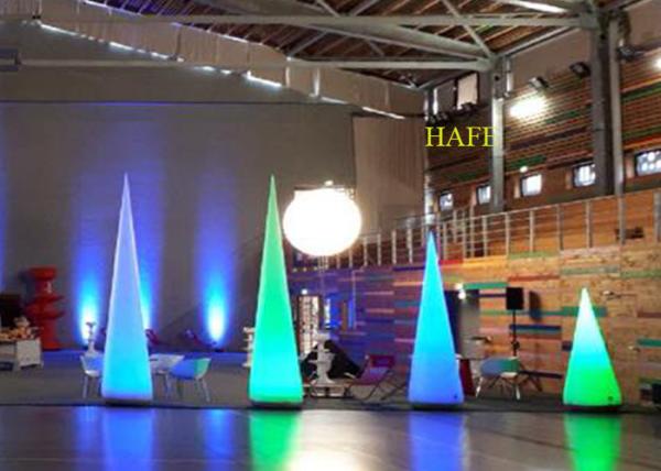Quality 2m 3m Luminous Events Decor Air Inflated Cone LED Inflatable Balloon Light for sale