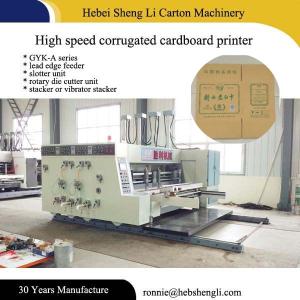 China Highly Efficient Flexographic Box Printing Machine With 1 Year Warranty wholesale