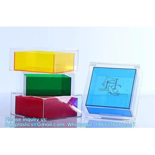 Wholesale Color Acrylic Transparent Box Double Layer Plexiglass Storage Box Bridesmaid Accompanied Gift Box