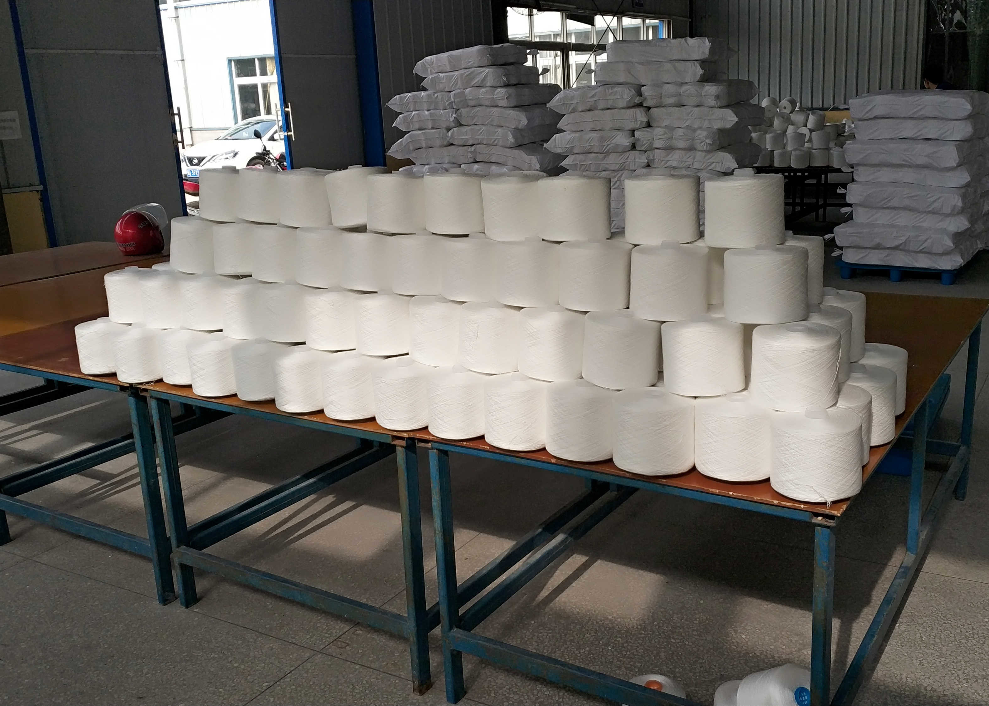 Plastic Cone 100 Polyester Spun Yarn