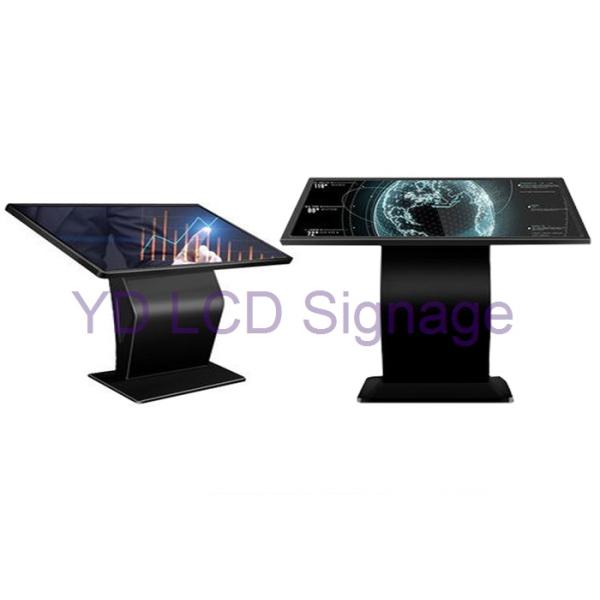 Freestanding LCD Touch Screen Kiosk Indoor AD Player With 178 View Angle
