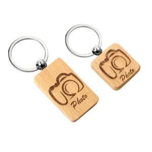 Personalized Wooden Keychains With Name Customized Round Sublimation Keyring