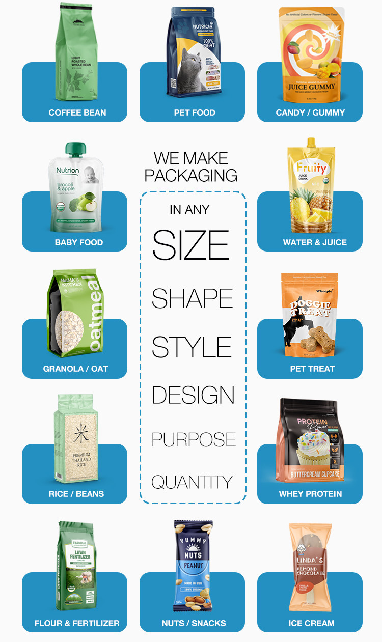 Custom Design High Temperature Cooking Stand Up Retort Pouch Bag For Fried Rice And Soup