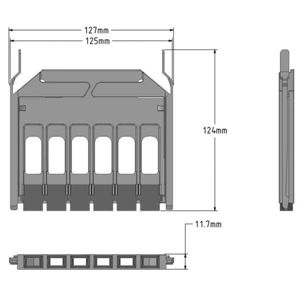 Outdoor 16F MPO-LC Module Multimode 6 Port HD Patch Panel