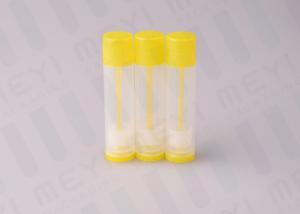 Yellow 0.15 OZ PP Cute Round Empty Chapstick Tubes Small Size For Daily Use