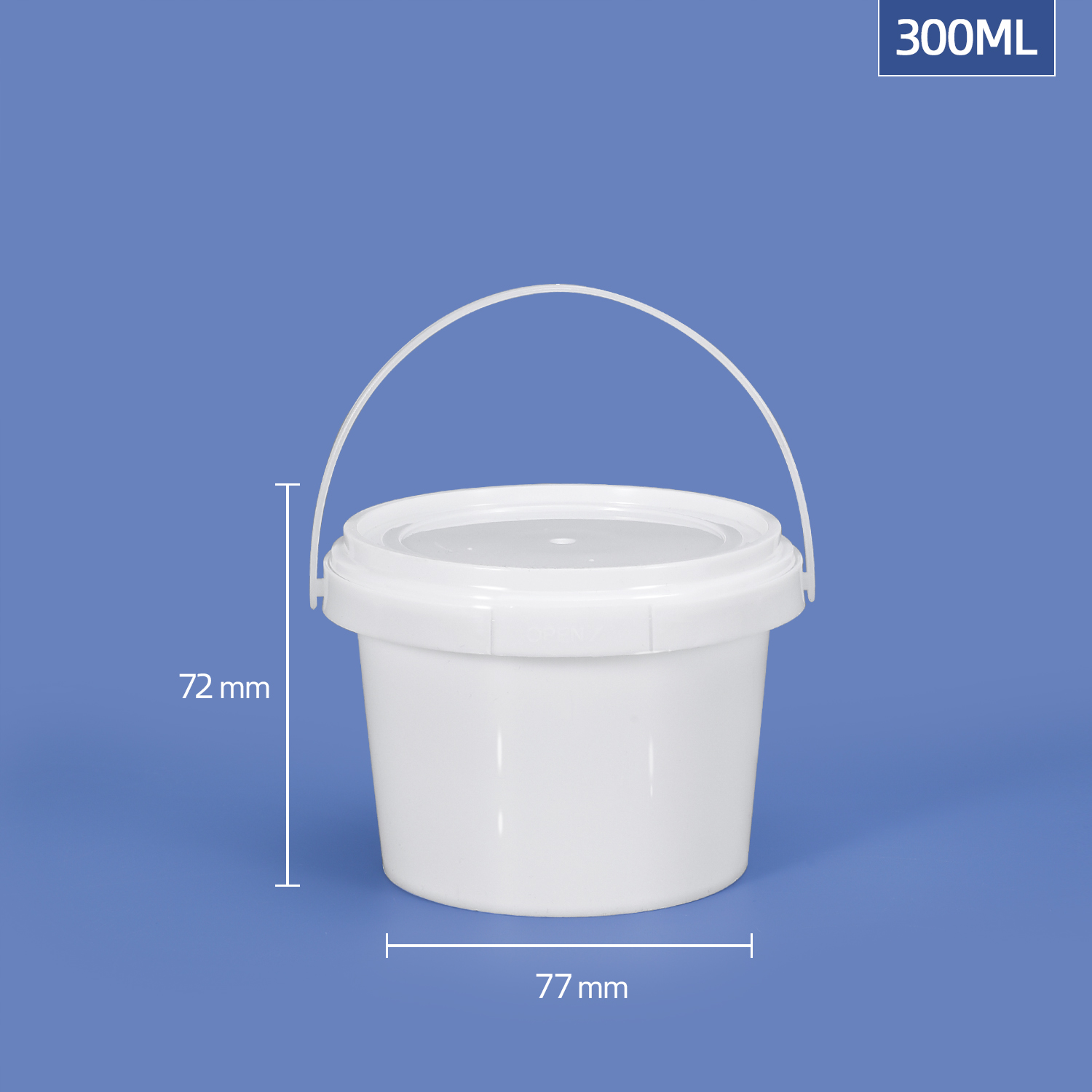 Store Your Ice in Style with 1000ml Round Plastic Bucket and Lid Set