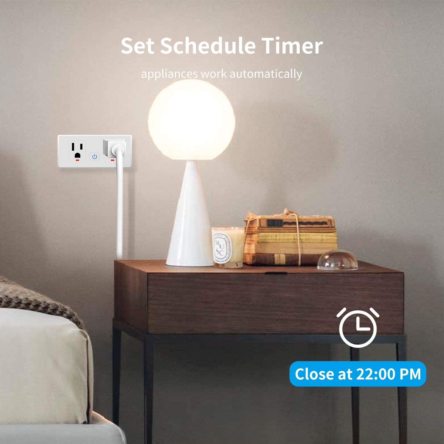 US Standard Tuya Wifi Smart Wall Plug Google Assistant Voice And Timing Control