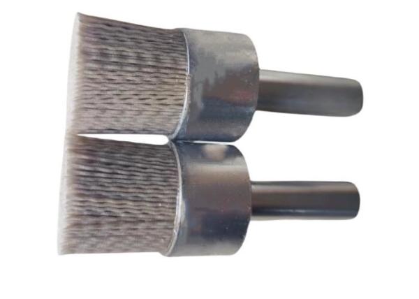 Quality 50mm Abrasive Nylon End Brush 10mm Shank for Removing Rust for sale