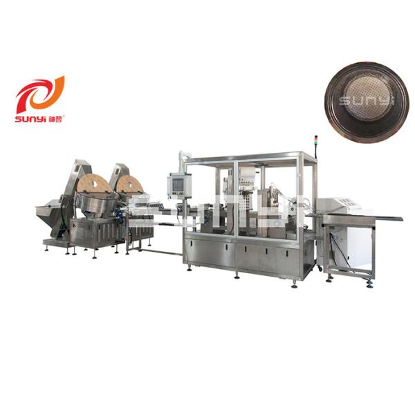 Six Lanes Automatic Lavazza Blue Coffee Capsule Bottom Filter Sealing Machine