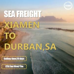 Shipping From Xiamen China to Durban South Africa
