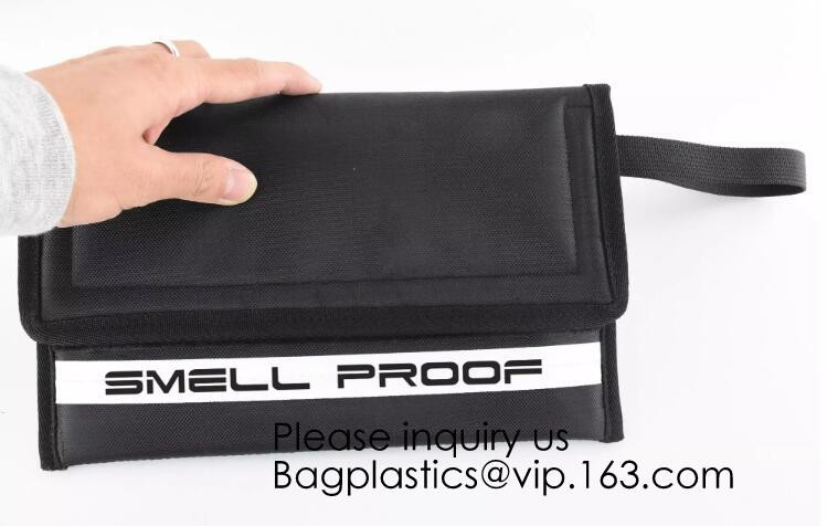 Travel Premium Odor Weed Pouch Smell Proof Bag Case With Mesh Divider Pockets Active Carbon Smell Proof Bag Water Repell