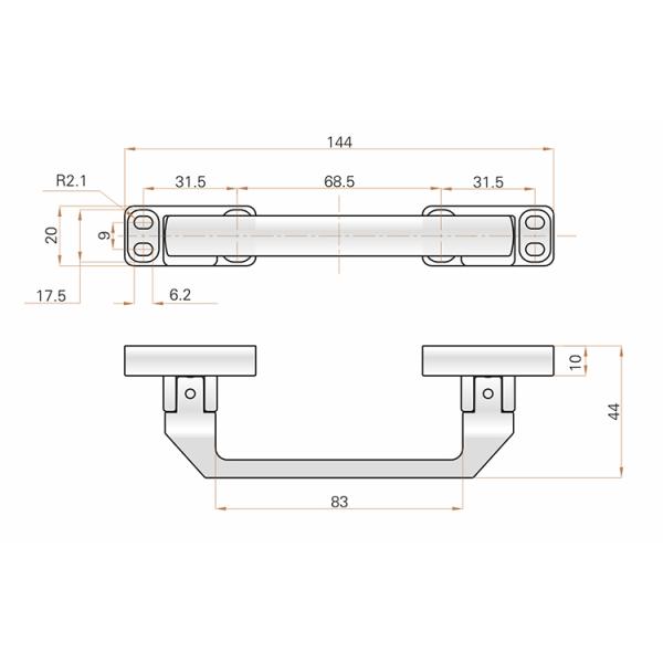 Pull Switch Door Pull Handles Zinc Alloy Material Spraying Surface Treatment