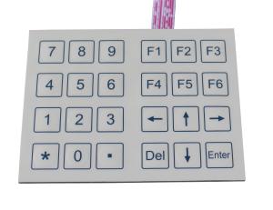China 24 keys compact format Dot matrix membrane keypad for  lab , hospital wholesale