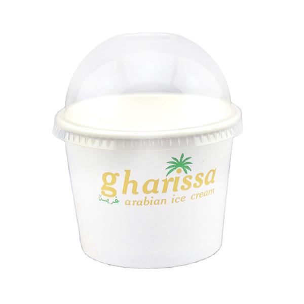 White 8oz 12oz Custom Printed Ice Cream Cups Biodegradable
