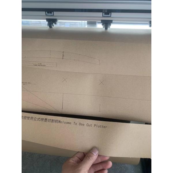 Vertical Inkjet Cutter Plotter with 1250mm-2200mm Working Scope, 90Kgs Gross Weight, and Dual Head HP45 Ink Box