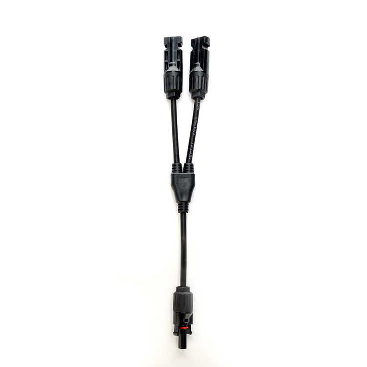 PVC Insulation Solar Panel Wires for Y Type Solar PV Branch Cable PV004 Connector and Temperature Range of -40C To 90C