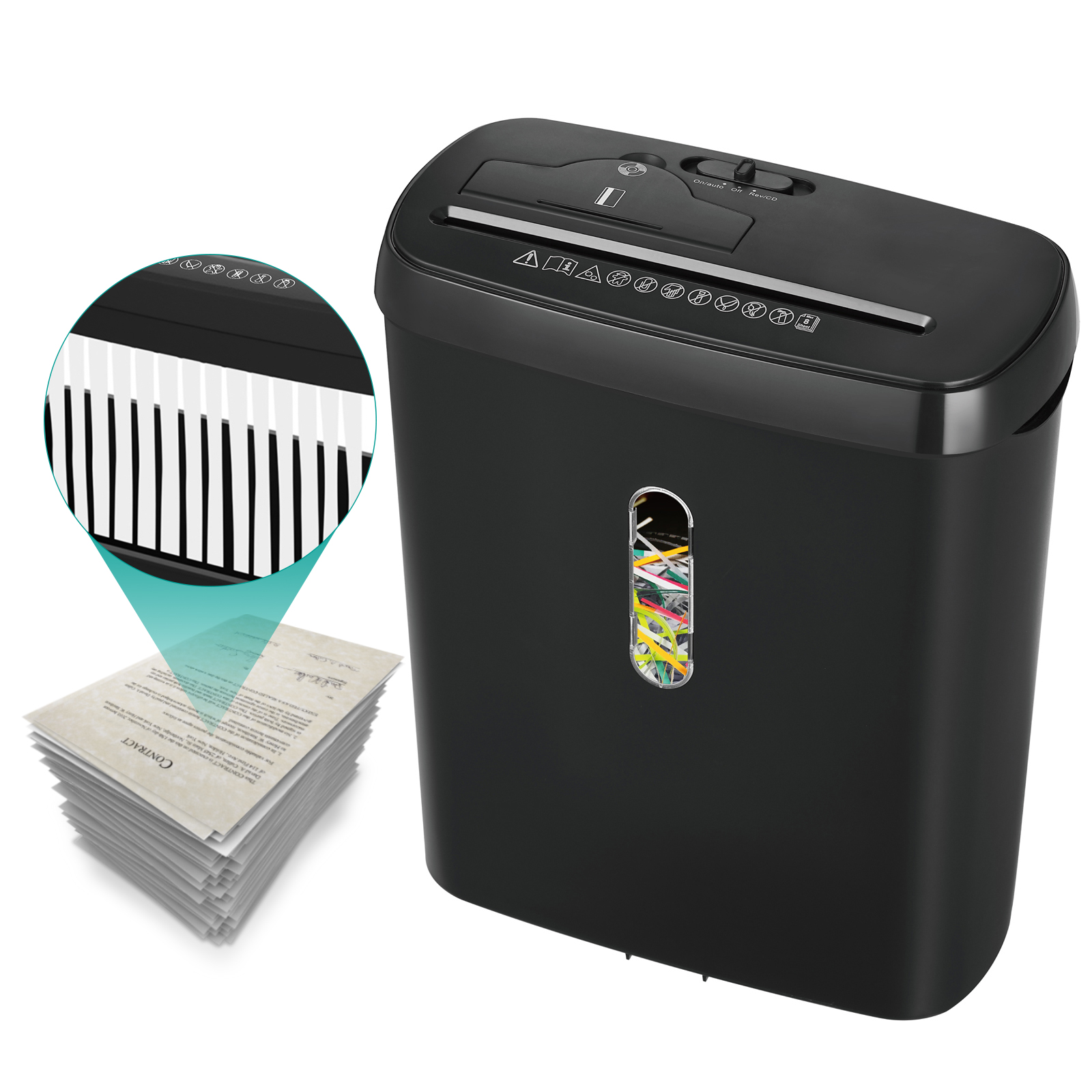 SD108P 8 SHEETS A4 Paper Destroy Machine For Card CD Paper Shredder WITH 11L Basket Bin