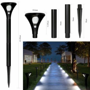 Dimmable Infrared Human Body Sensor Solar Path Lights IP65