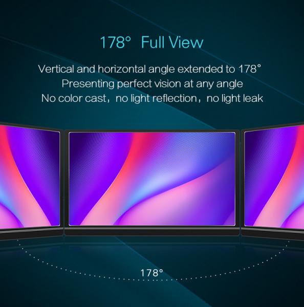 Display Color 262K Anti Glare Coating LCD Ultra Light HDR Portable Monitor