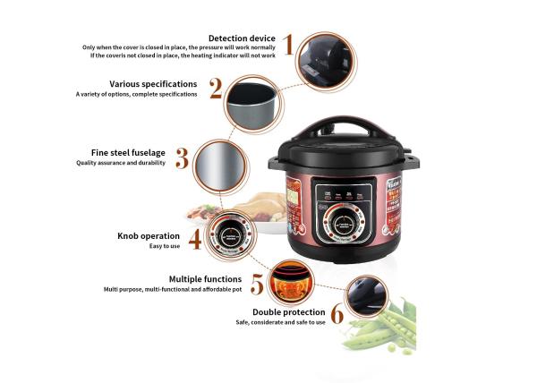 Quality Cake Soup 1KW 6QT Pressure Cooker Multi Function Slow Cooker for sale