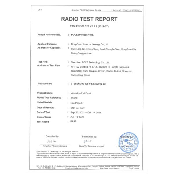 TFT Led Smart Whiteboard , 4K Interactive Smart Panel 98 Inch 4096x2160