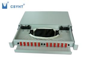 24 core 19inch 1U fiber optic patch panel load SC , FC , LC , ST simplex adapter